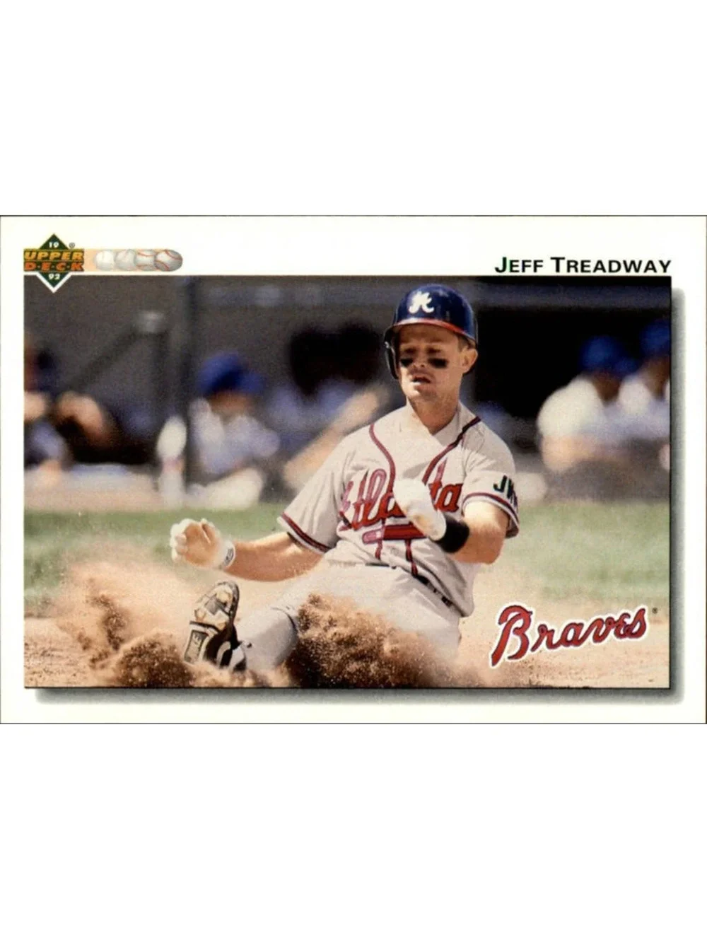 Jeff Treadway 1992 Upper Deck MLB #389 Baseball Card Atlanta Braves